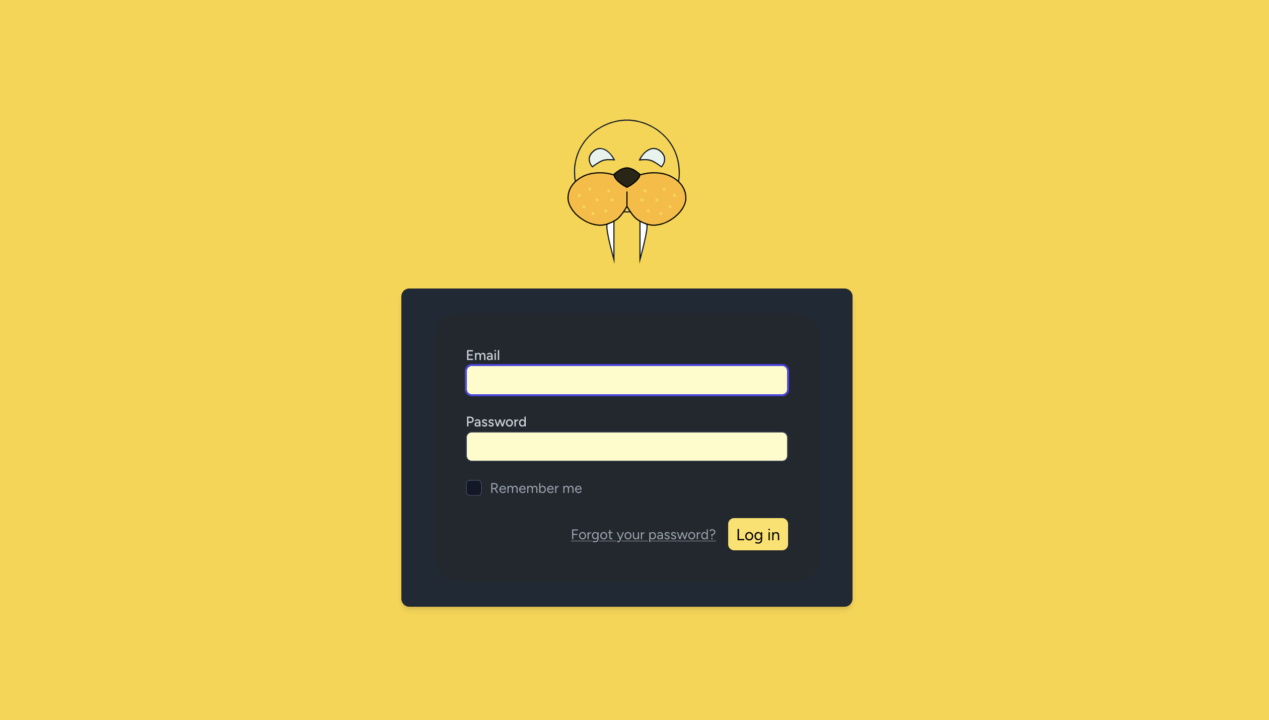 A login page, with the Amorce logo