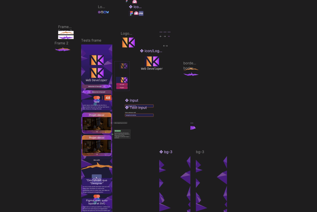 A screenshot taken on Figma from the design